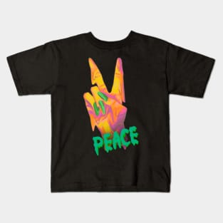 pizza peace Kids T-Shirt